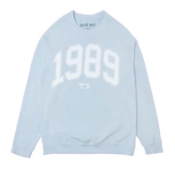 Taylor Swift Tops - Taylor Swift 1989 Light Blue Crewneck Sweatshirt Size XL